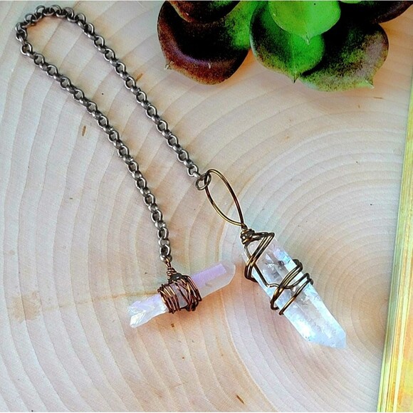 Quartz Pendulum, Dowsing Divination Healing Metaphysical Spiritual Reiki - Picture 3 of 9